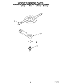 LOWER WASHARM PARTS Diagram and Parts List for DU1100XTPB0  Whirlpool Dishwasher