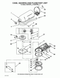 CASE, GEARING AND PLANETARY UNIT Diagram and Parts List for KSM150PSAQ0  KitchenAid Mixer