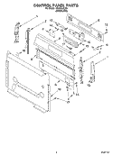CONTROL PANEL PARTS Diagram and Parts List for GS465LELS0  Whirlpool Range