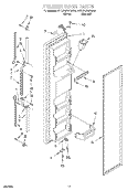 FREEZER DOOR Diagram and Parts List for 4YED25PWDW01  Whirlpool Refrigerator