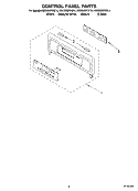 CONTROL PANEL PARTS Diagram and Parts List for RBD305PDS14  Whirlpool Wall Oven