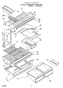 SHELF Diagram and Parts List for ET20ZKXBN00  Whirlpool Refrigerator