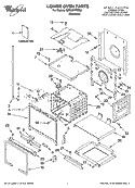 LOWER OVEN PARTS Diagram and Parts List for GBD307PRS02  Whirlpool Wall Oven