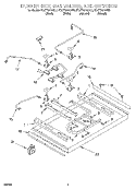 SECTION Diagram and Parts List for KGCT365GAL0  KitchenAid Cooktop