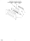CONTROL PANEL Diagram and Parts List for KEMC308HWH1  KitchenAid Microwave Oven Combo