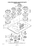 COOKTOP, BURNER, AND GRATE Diagram and Parts List for KGCT365TAL1  KitchenAid Cooktop