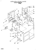 DISPENSER FRONT Diagram and Parts List for 3VED29DQAW01  Whirlpool Refrigerator