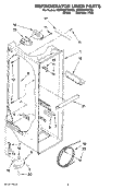 REFRIGERATOR LINER PARTS Diagram and Parts List for KSRX22FSST03  KitchenAid Refrigerator