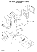 AIR FLOW AND CONTROL PARTS Diagram and Parts List for ACQ158PT1  Whirlpool Air Conditioner