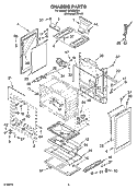 CHASSIS PARTS Diagram and Parts List for IGS326RD1  Inglis Range