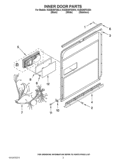 INNER DOOR PARTS Diagram and Parts List for KUDE48FXBL4  KitchenAid Dishwasher