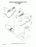 CONSOLE AND DISPENSER PARTS Diagram and Parts List for WTW5600XW0  Whirlpool Washer