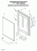 REFRIGERATOR DOOR PARTS Diagram and Parts List for EB2SHKXVD00  Whirlpool Refrigerator