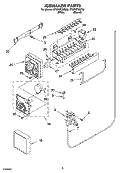 ICEMAKER PARTS Diagram and Parts List for ET9FHTXMQ02  Whirlpool Refrigerator