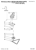 MOTOR AND DRIVE PARTS Diagram and Parts List for KUCC151LSS1  KitchenAid Trash Compactor