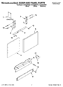 DOOR AND PANEL PARTS Diagram and Parts List for KUDC02IRBS3  KitchenAid Dishwasher
