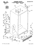 CABINET Diagram and Parts List for 3ED22DQXBW03  Whirlpool Refrigerator