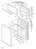 DOOR Diagram and Parts List for 8ET20NKXFW02  Whirlpool Refrigerator