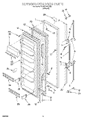 REFRIGERATOR DOOR Diagram and Parts List for 7ED20TKXDN00  Whirlpool Refrigerator