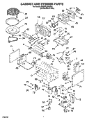 CABINET AND STIRRER PARTS Diagram and Parts List for YKEMC308KM02  KitchenAid Microwave Oven Combo