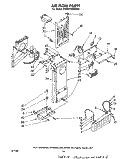 AIRFLOW Diagram and Parts List for EHD221MMWR0  Whirlpool Refrigerator