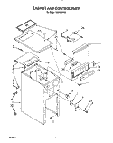 CABINET AND CONTROL Diagram and Parts List for TC8700XYP2  Whirlpool Trash Compactor