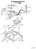MACHINE BASE PARTS Diagram and Parts List for ETW4100SQ0  Estate Washer