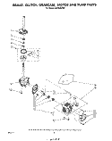 BRAKE, CLUTCH, GEARCASE, MOTOR AND PUMP Diagram and Parts List for LA5500XPW4  Whirlpool Washer