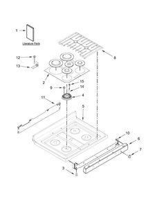Cooktop Parts Diagram and Parts List for WFG540H0EB0  Whirlpool Range