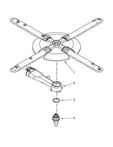 Lower Washarm Parts Diagram and Parts List for KUDS30FXPAA  KitchenAid Dishwasher
