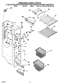 FREEZER LINER PARTS Diagram and Parts List for KSRA25PNBT00  KitchenAid Refrigerator