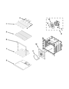 Internal Oven Parts Diagram and Parts List for WOC95EC0AS03  Whirlpool Microwave