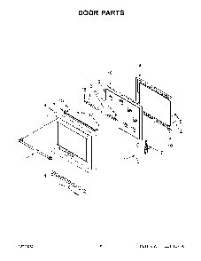 Door Parts Diagram and Parts List for KSEG700ESS4  KitchenAid Range