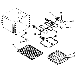 Oven Diagram and Parts List for GGP84800  Whirlpool Range