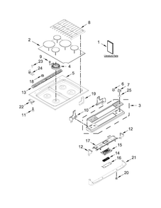 Cooktop Parts Diagram and Parts List for WEG730H0DS0  Whirlpool Range