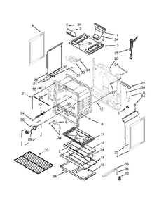 Chassis Parts Diagram and Parts List for WFG510S0AB2  Whirlpool Range