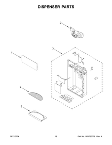 Part Location Diagram of W11733596 Whirlpool DOOR-ICE