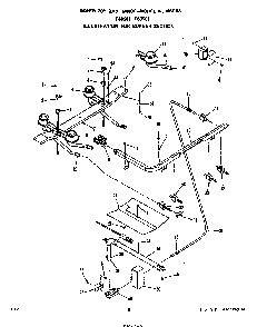 Burner Diagram and Parts List for F6858*1  Roper Range