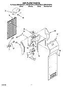 AIR FLOW PARTS Diagram and Parts List for KSRA25KKBT12  KitchenAid Refrigerator
