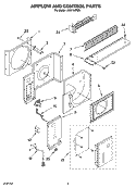 AIRFLOW AND CONTROL PARTS Diagram and Parts List for ACE114PM0  Whirlpool Air Conditioner