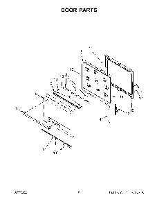 Door Parts Diagram and Parts List for KSEG700EBS6  KitchenAid Range