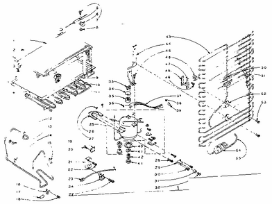 Refrigerator Unit Parts Diagram and Parts List for 106L13TDL1-F  Kenmore Refrigerator