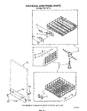 DISHRACK AND PANEL Diagram and Parts List for DU8750XT2  Whirlpool Dishwasher