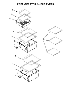 Refrigerator Shelf Parts Diagram and Parts List for 10641172710  Kenmore Refrigerator