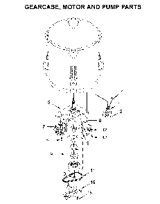 Gearcase, motor and pump parts Diagram and Parts List for WTW5005KW0  Whirlpool Washer