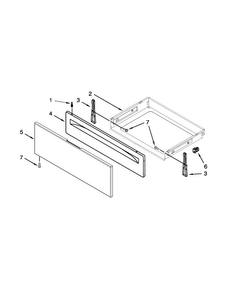 Drawer Parts Diagram and Parts List for WFG510S0AB2  Whirlpool Range