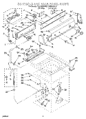 CONTROLS AND REAR PANEL Diagram and Parts List for RAM5243AW2  Whirlpool Washer