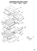 REFRIGERATOR SHELF Diagram and Parts List for GC5SHAXLQ01  Whirlpool Refrigerator