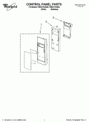CONTROL PANEL PARTS Diagram and Parts List for YMH2175XSS2  Whirlpool Microwave