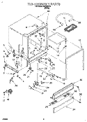 TUB ASSEMBLY, LIT/OPTIONAL Diagram and Parts List for WU3056Y0  Roper Dishwasher